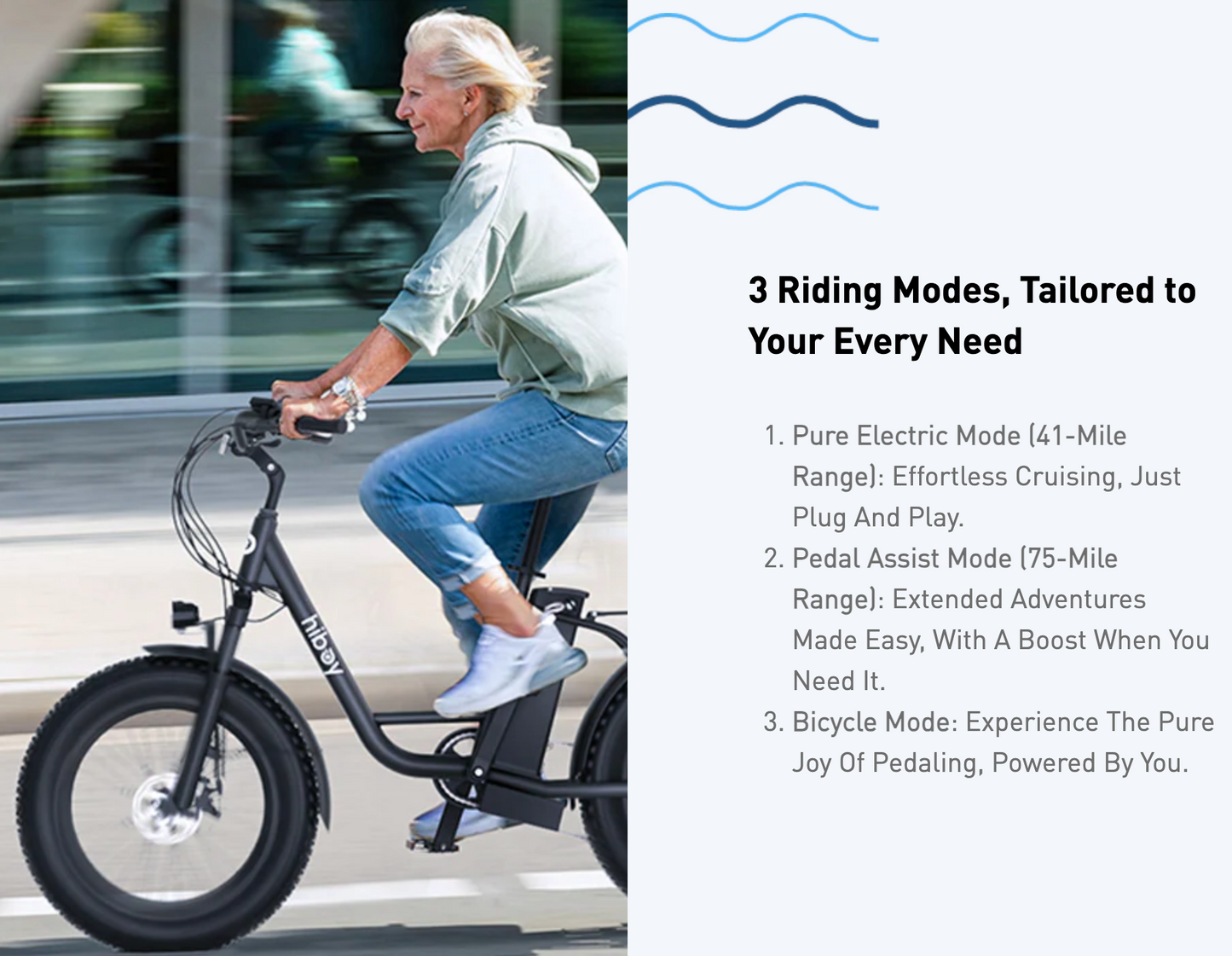 Hiboy EX6 Step-Thru Fat Tire Ebike