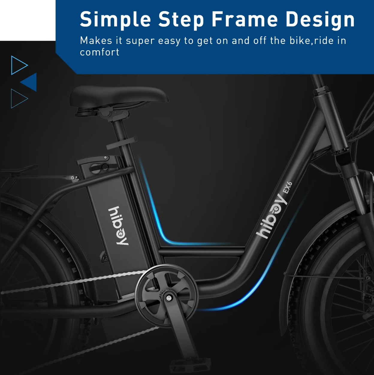 Hiboy EX6 Step-Thru Fat Tire Ebike
