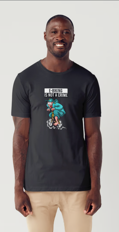 E-Biking Is Not A Crime (Stoked Mascot)