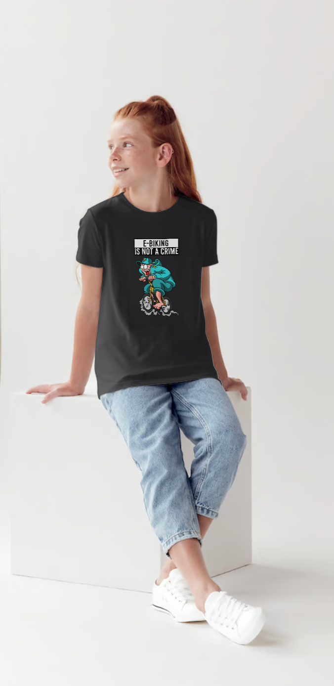 E-Biking Is Not A Crime (Stoked Mascot)